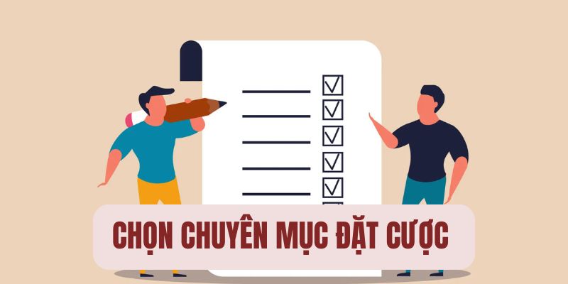 Chọn chuyên mục giải trí và đặt cược