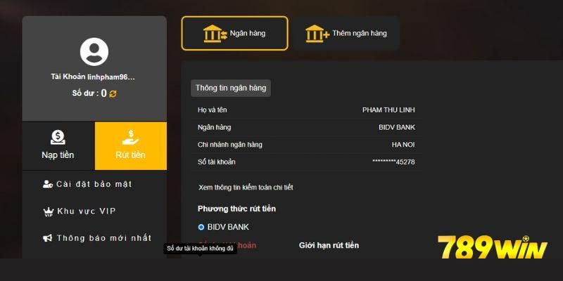 Chia sẻ 3 bước thao tác mà người chơi cần làm để rút tiền 789WIN