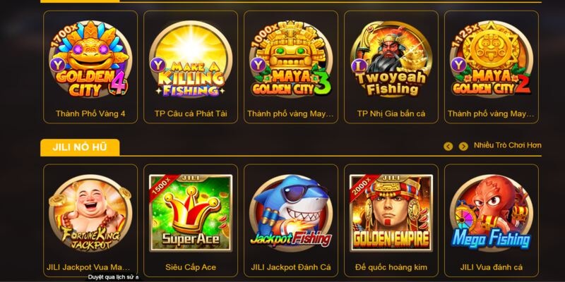 Kho game nổ hũ đa dạng chủ đề